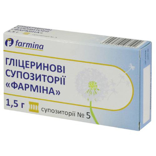 Фарміна гліцеринові супозиторії 1.5 г №5